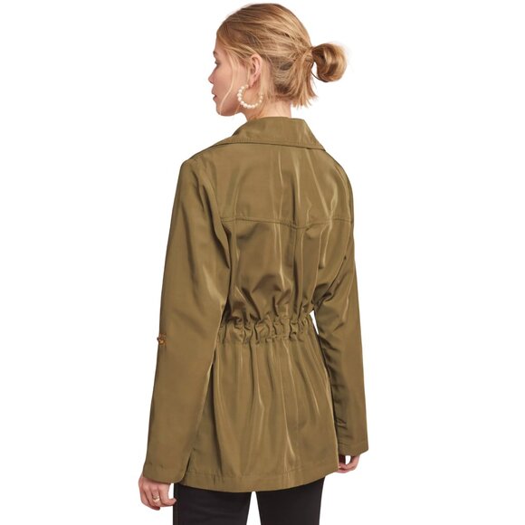 Anthropologie Gisborne Obi Trench Anorak Olive Green Jacket Women’s XL - Picture 3 of 9